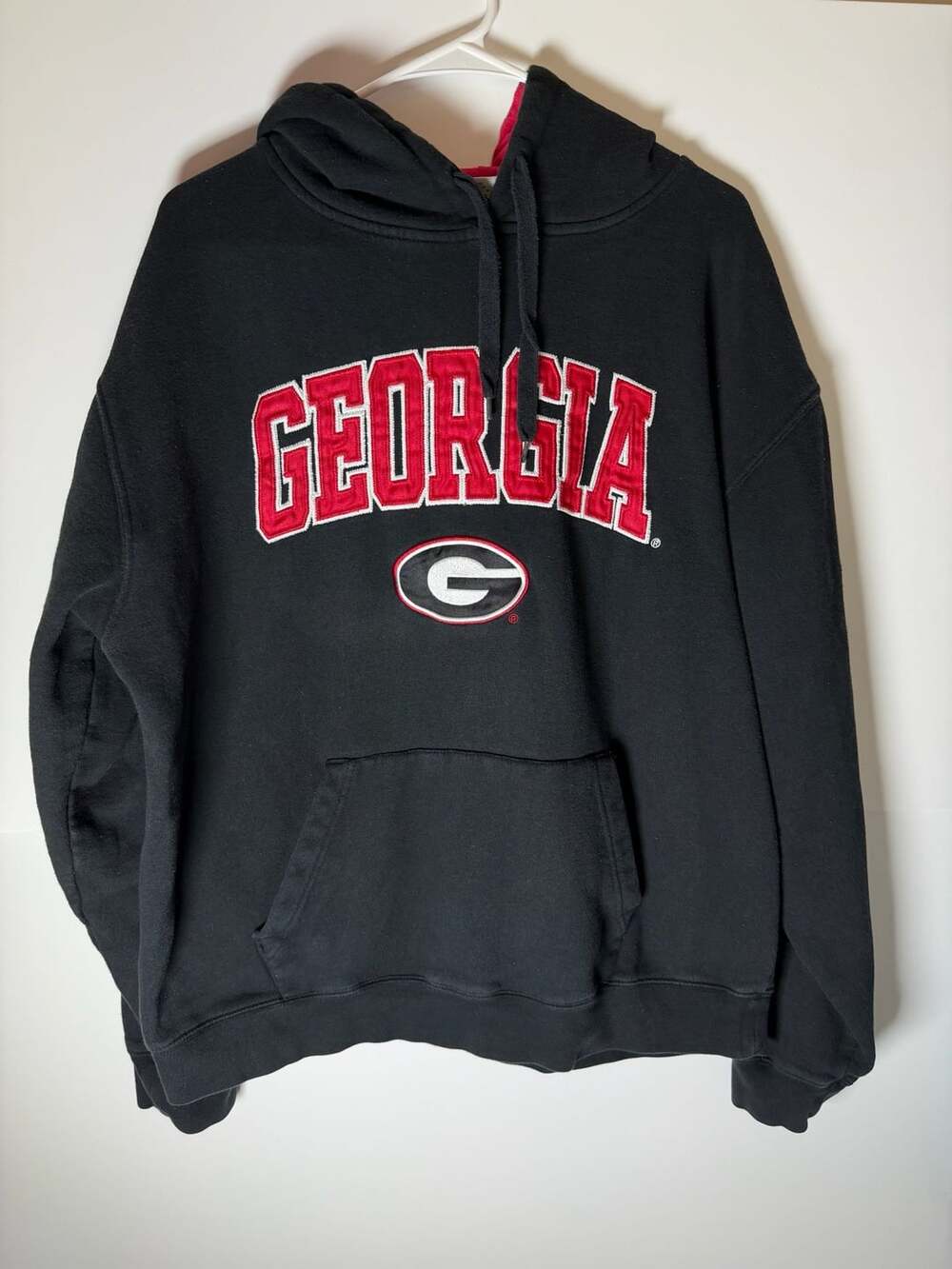 Stadium Athletics Georgia Bulldogs Black Pullover Hoodie Size XL